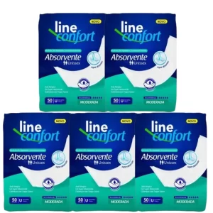 Kits Absorventes Geriátricos Pós Operatório Pós Parto Line Confort 50 Unidades