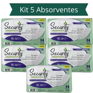 Security Absorvente Geriátrico/Pós Parto Operatório/Incontinência Urinária Unissex Pacote com 50 Uni