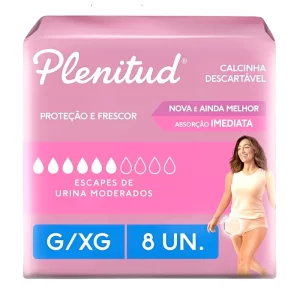 Plenitud Femme Fralda / Roupa Íntima G/XG c/ 8un ROSA