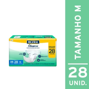 Fralda Geriátrica Clássica BIGFRAL - TAMANHO M 28 unidades