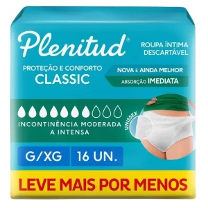 Plenitud Roupa Íntima Classic para Incontinência G/XG - 16 un