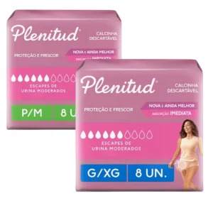 Fralda Pós Parto Roupa Íntima Plenitud Descartável Com 8 Unidades