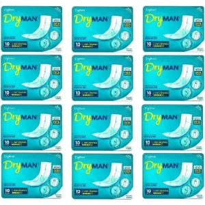 Kit 12 Pcts Dry Man Absorvente Masculino  C/10 uni Cada
