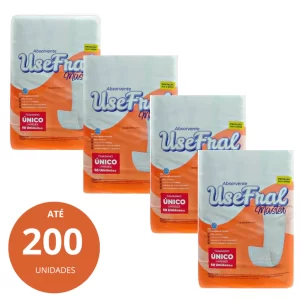 KIT ATÉ 200 ABSORVENTE GERIATRICO/ ADULTO POS PARTO POS OPERATORIO INCONTINECIA USE FRAL