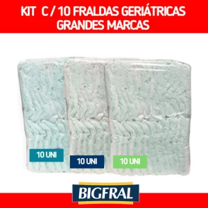 Fraldas Descartáveis Geriátricas BigFral Comfort Plus - Segunda Linha Direto de Fábrica