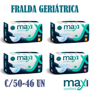 Fralda Geriátrica Maxi Confort P/M/G/EG C/50u Atacado Barato
