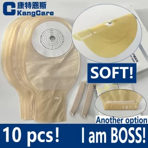 Sacos De Colostomia De 10pcs , Sistema De Uma Peça Bolsa De Ostomia , Para Estoma Tamanho 15-60mm