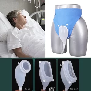 Baixa alergia reutilizável idoso masculino feminino saco de coleta de urina de silicone adulto urina para o catutu