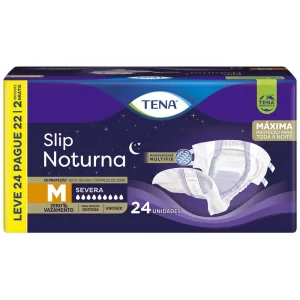 Fralda Geriátrica Tena Slip Noturna M Leve 24 Pague 22