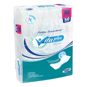 Fralda geriátrica adulto M Vita Plus Care com 50 unidades tamanho médio
