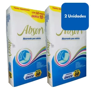 Kit 2 Absorventes Geriátrico Absorv Com 50 Unidades Unissex
