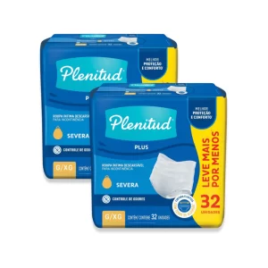Kit 2 - Roupa Íntima Plenitud Plus para Incontinência G/XG 32 Un