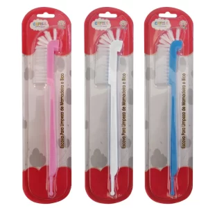 Escova Para Limpeza de Mamadeira Com Limpador de bico