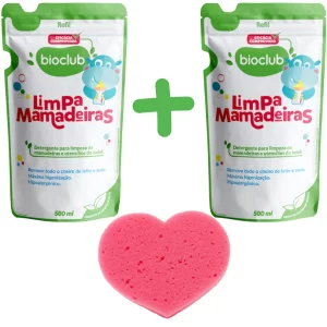 Combo 2 Detergente de Mamadeiras Orgânico - Limpa Mamadeiras Bioclub® 500ml
