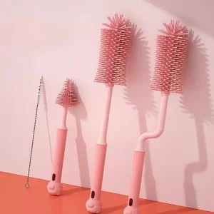 kit 4un Escova de lava mamadeira para bebe^ Escova de silicone