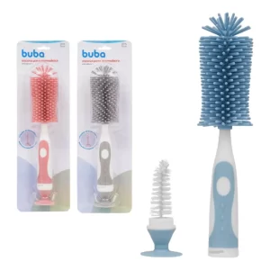 Escova Para Mamadeira E Bicos Com Cerdas Em Silicone Buba