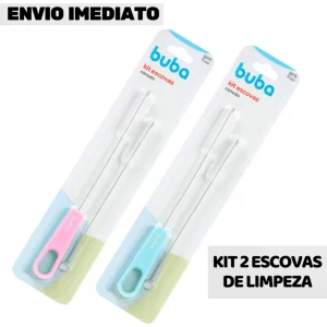 Kit Escovas de Limpeza para Canudo - Buba  Com 2 Escovinhas Limpeza