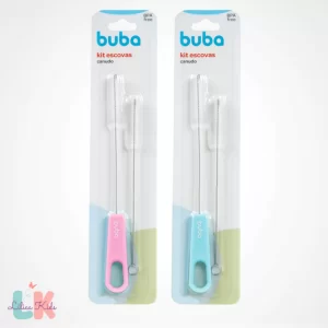 Kit Escova para Limpar Lavar Canudo 2 unidades Limpeza de Canudinhos Garrafas Garrafinhas Buba
