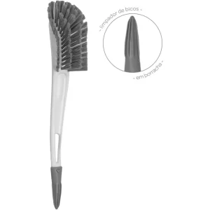 Escova Resistente De Lavar Mamadeira Com Limpador Bico Buba