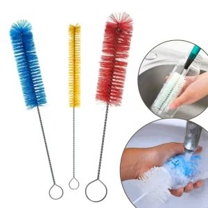 Kit C/ 3 Escova P/ Lavar Garrafas Mamadeira Escova Garrafa 28 + 34 + 38 Cm