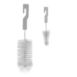 Kit Escova Limpeza Mamadeira Bico Canudo Azul Rosa Cinza Buba Original Oferta