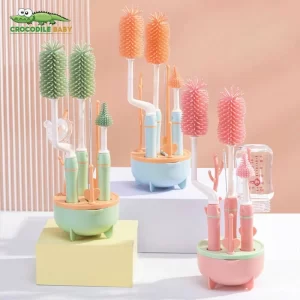 Escova para mamadeiras Kit 8 em 1 Ferramentas para limpeza de garrafas canudos e copos