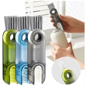Escova Limpeza 3 Em 1 Garrafa Copos Mamadeira Uso Multifuncional Rotativa 360 Graus