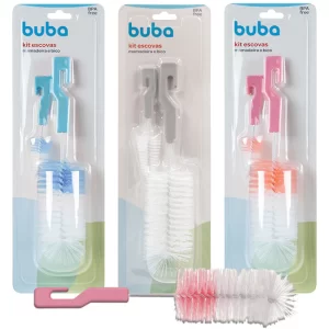 Kit Escova Para Lavar Mamadeira E Bico E Acessórios - Buba