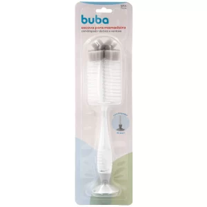 Escova Limpa Mamadeira e Bico COm ventosa Buba Escova de mamadeira com ventosa cinza