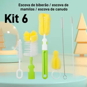 Kit 6 Conjunto De Escova Para Mamadeira Limpa Mamadeira E Bico Escova Macia Para Mamadeira