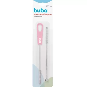 Kit Escovas de Limpeza para Canudo Rosa 09735 - Buba