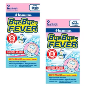 Kit 2 unidades Adesivo para Alívio da Febre Bye Bye Fever Bebês 0 a 2 anos 2 pacotes cada