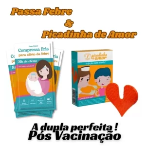 Kit Vacina - Picadinha do Amor Injeção Sem Medo + Passa Febre Compressa Fria