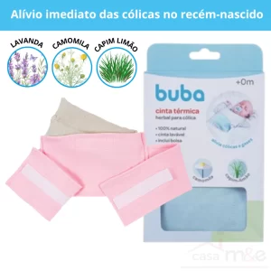 Bolsa Térmica Bebê para Cólicas com Ervas Buba, acompanha faixa/cinta