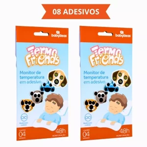 Kit Adesivo Monitor Temperatura Bebê Termômetro Infantil Febre - Termo Friends Babydeas