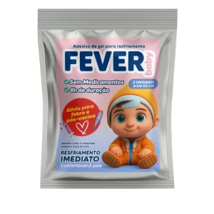 Fever Baby Adesivo Gel Refrescante Bebê Febre e Pós-Vacina 2un