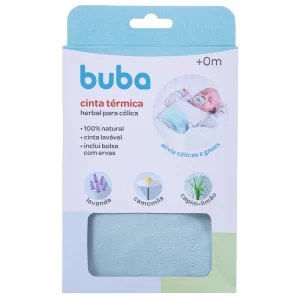 Cinta Térmica Herbal Bolsa Sementes Alívio Cólica e Dores Bebê Azul Buba