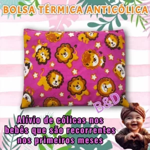 Bolsa/Almofada Térmica de Ervas e Sementes Anti Cólica Alívio de Dor Calmante com Óleo Essencial para Bebê