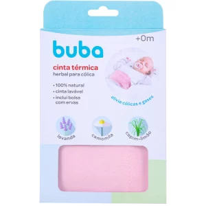 Cinta Térmica Herbal para Cólica Dores Bebe Rosa Buba