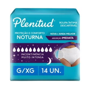 Roupa Íntima Descartável Plenitud Noturno G/XG com 14 Unidades