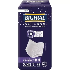 Fralda Geriátrica Bigfral Noturna G/XG com 7 Unidades
