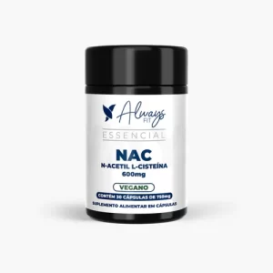 N-Acetil L-Cisteína NAC - 600mg - Precursor da Glutationa - 30 Cápsulas - 1 Unidade