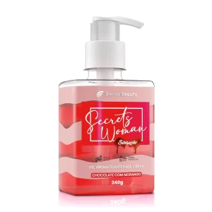 Gel Aromatizante Beijável Íntimo Sabor Chocolate com Morango Saúde e Cuidado Vaginal 240g Swiss Beauty Belkit