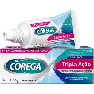 Corega Ultra Creme Fixador Sem Sabor 19g