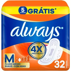 Abs Always Suave com Abas com 32 Unidades