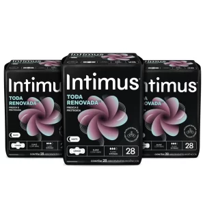 Kit 3 - Absorvente Intimus® Toda Renovada Noturno C/Abas 28 Un