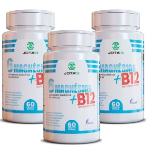 Suplemento Premium Magnésios dimalato + 5 + Vitamina B12 Metilcobalamina 500mg 60cápsulas