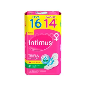 Absorvente Intimus com Abas Tripla Proteção Seca Lv16 Pg14