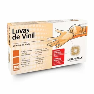 LUVA PROCED VINIL DESCARPACK G Com Pó 100UN