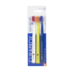 Escova Dental Curaprox 5460 Ultra Soft 3 Unidades Cores Sortidas
